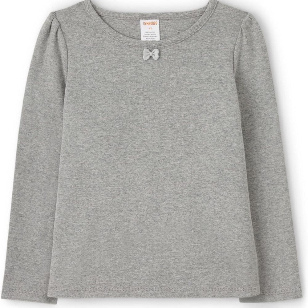 Gymboree Gray Long Sleeve Tee with Bow